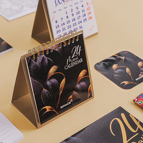 space-Desk Calender-Golden Black