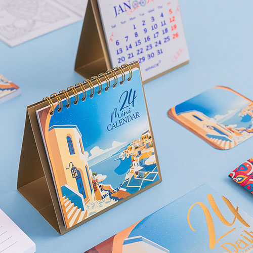 space-Desk Calender-Santorini