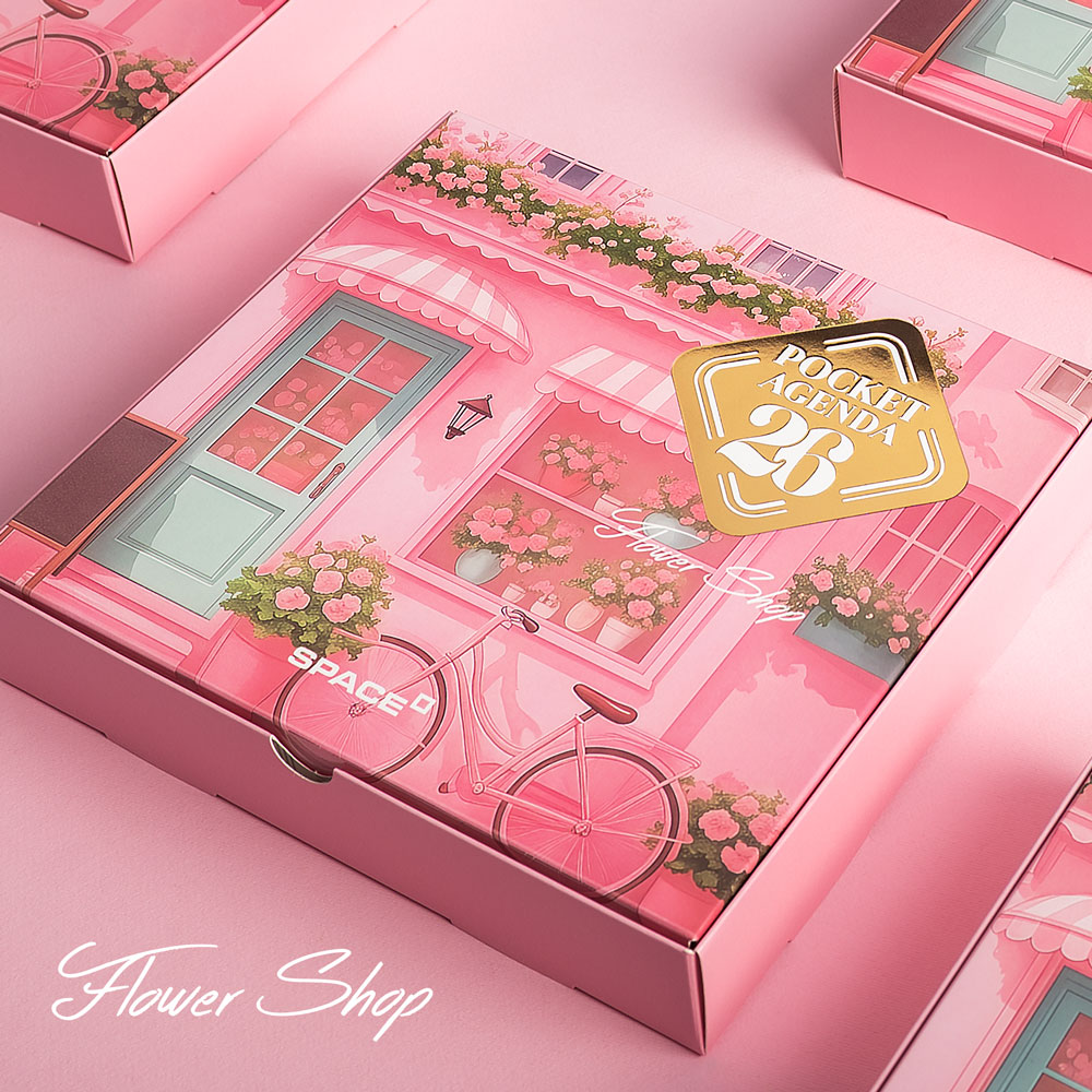 space-Pocket Agenda Giftbox 2026-Flower Shop Pocket Gift Box