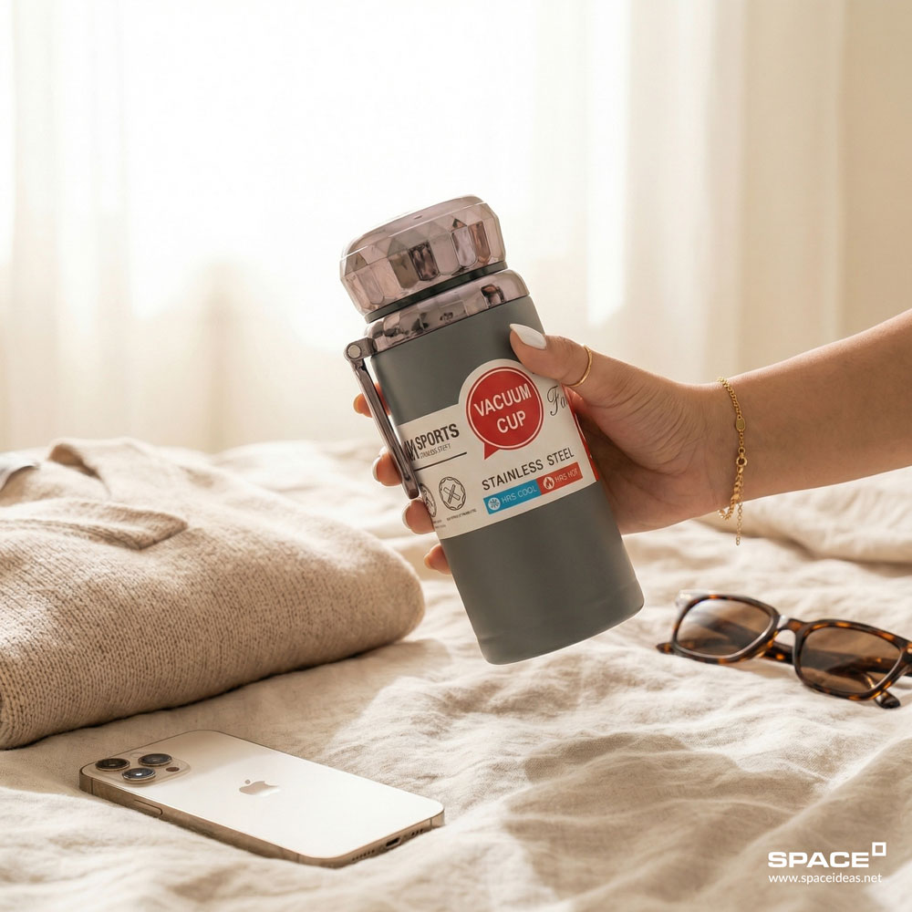 space-Thermal Mug-Disco Glow in Gray