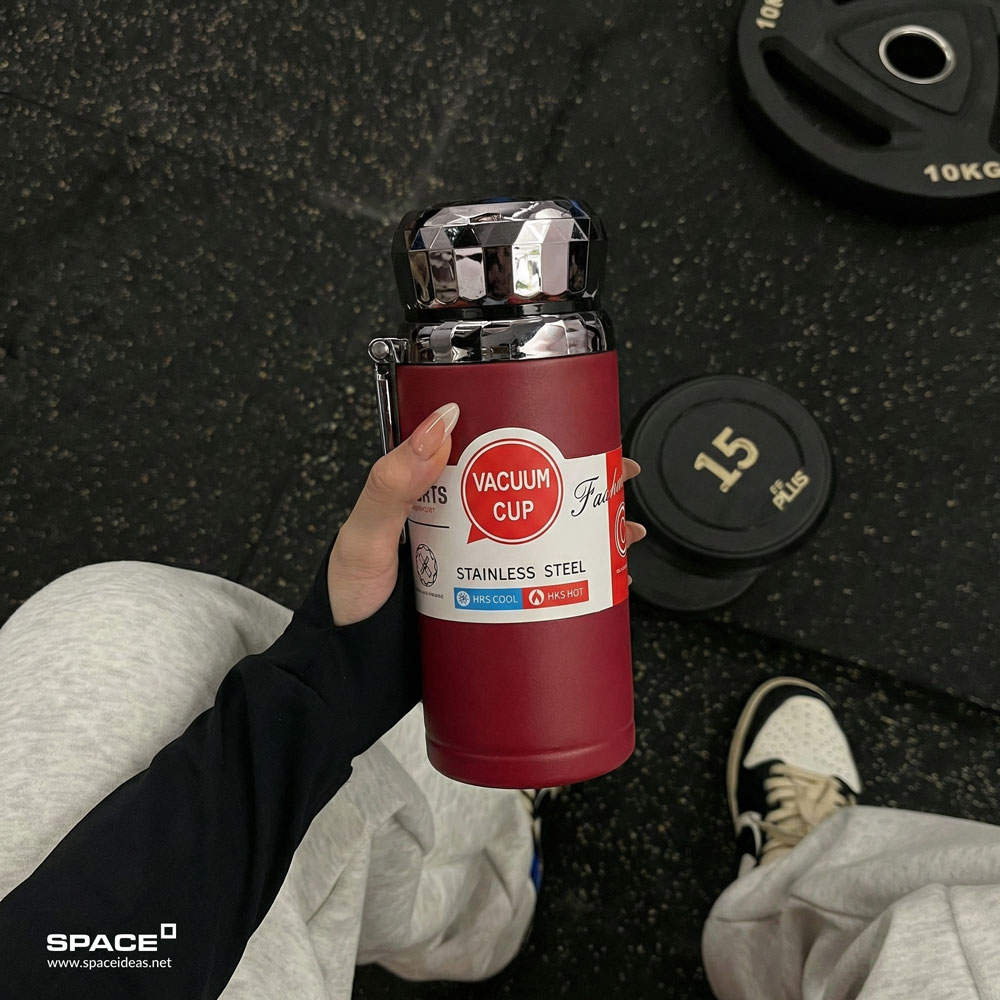 space-Thermal Mug-Disco Glow in Red