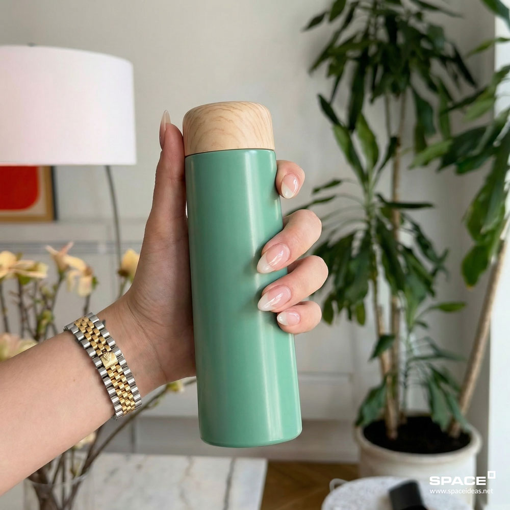 space-Thermal Mug-Green Dash - 250ml