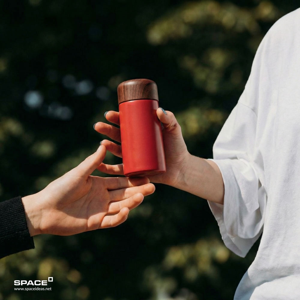 space-Thermal Mug-Red Dash - 150ml