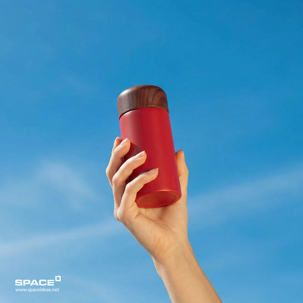 space-Thermal Mug-Red Dash - 150ml