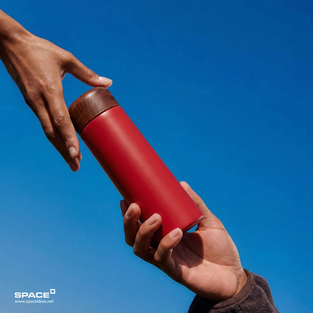 space-Thermal Mug-Red Dash - 250ml