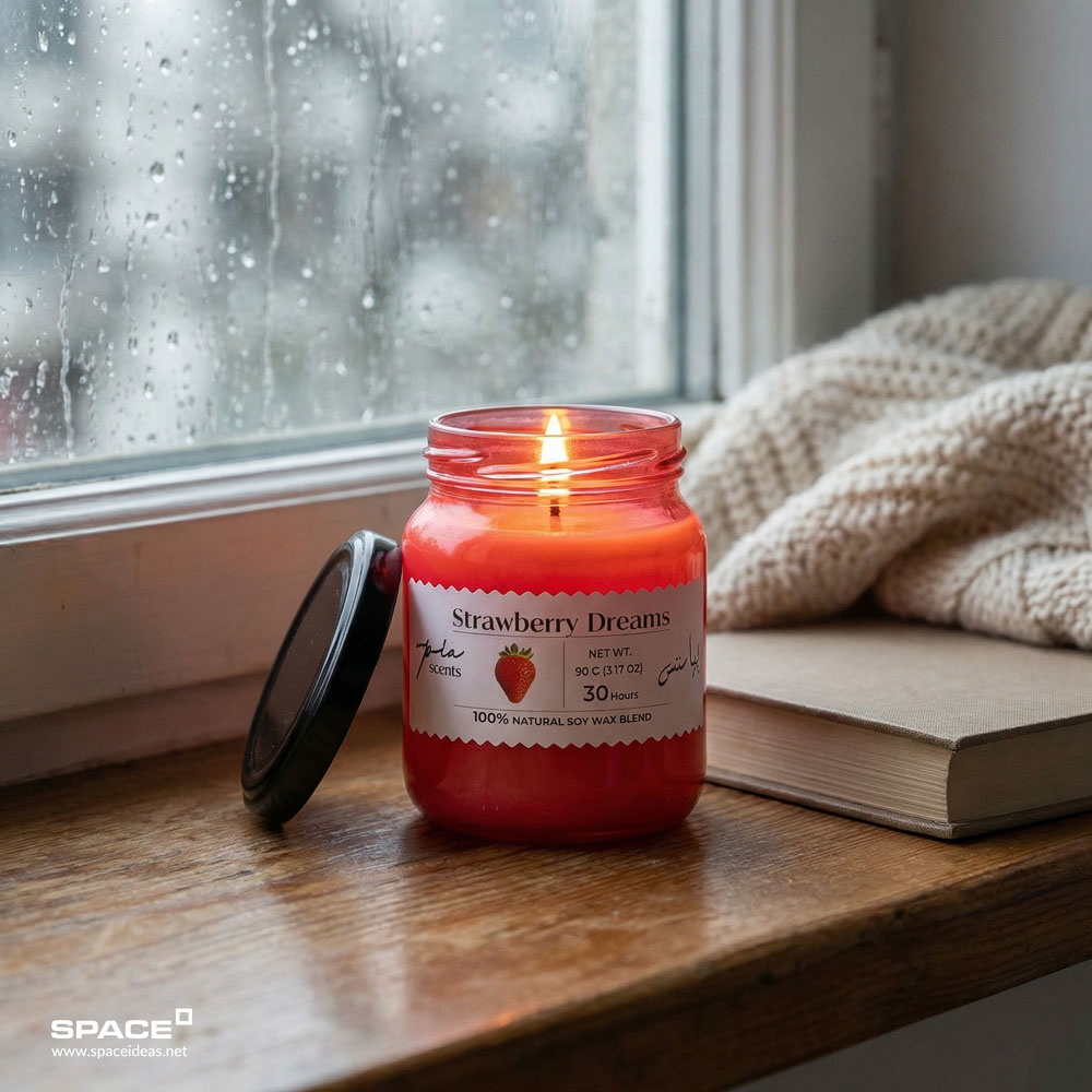 space-Jar Candles-Strawberry Dreams