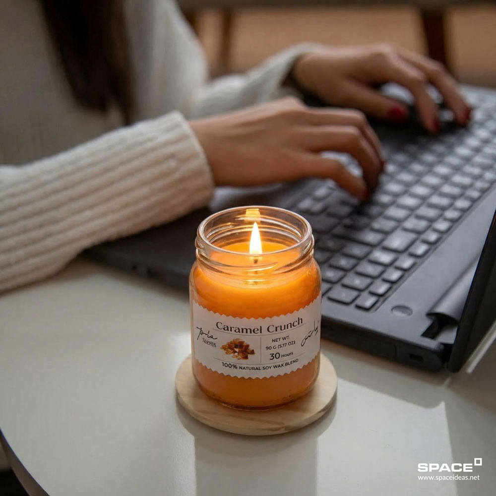 space-Jar Candles-Caramel Crunch