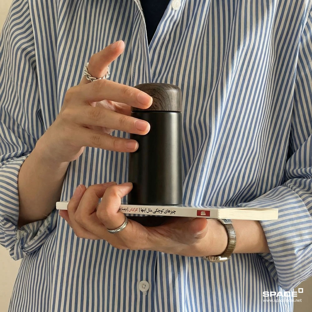 space-Thermal Mug-Black Dash - 150ml