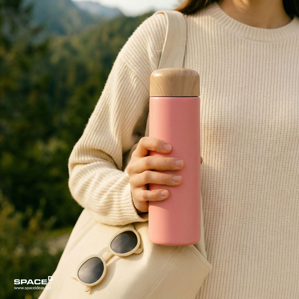 space-Thermal Mug-Pink Dash - 250ml