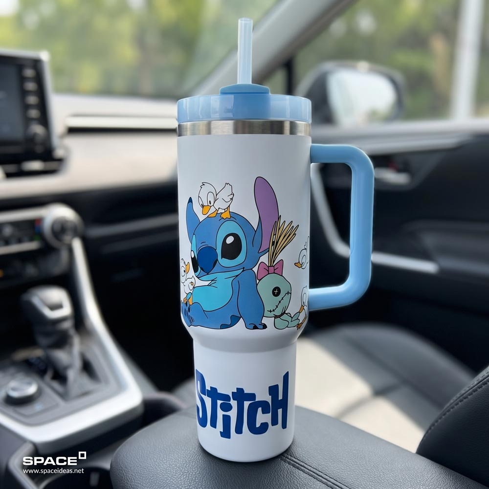 space-Thermal Mug-Stitch Tumbler in Blue