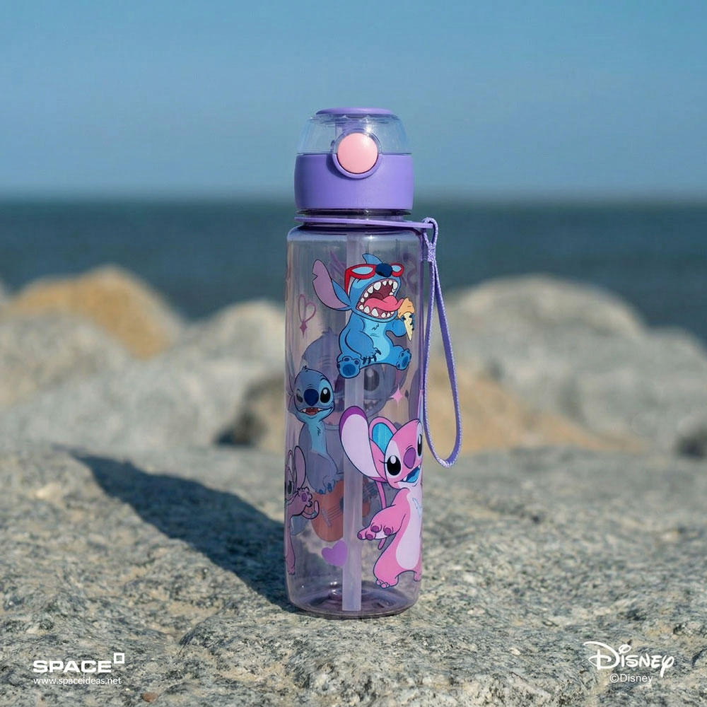 space-Bottles-Stitch Clear Bottle in Purple