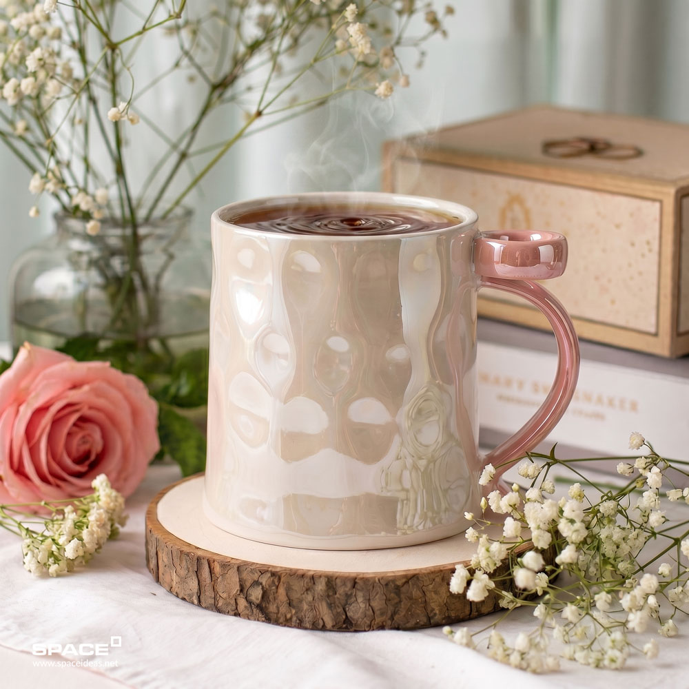 space-Mugs-Glossy bow in Pink